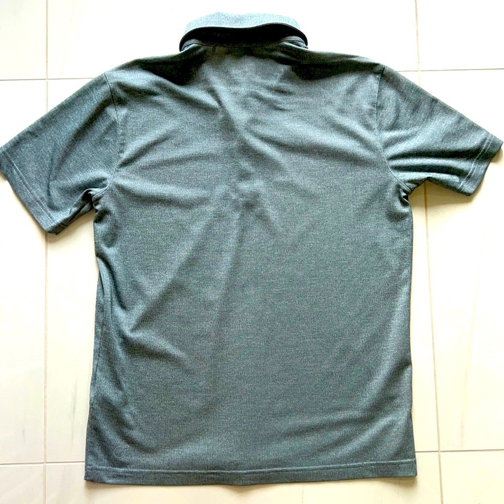 Puma Light Gray Button Collar Short Sleeve Golf  Polo Shirt Size S - Picture 4 of 6
